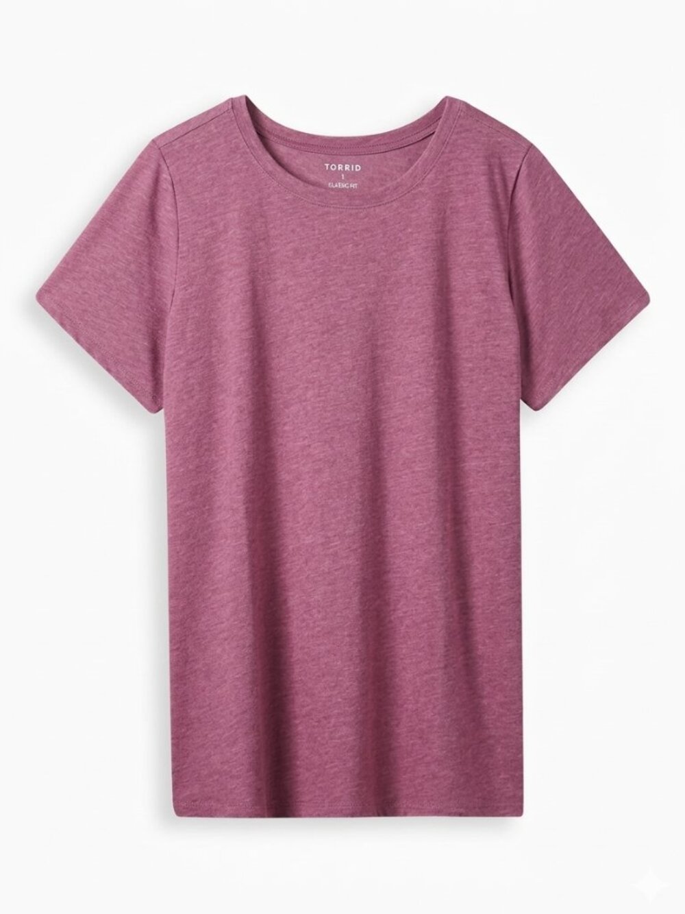 NEW NWOT TORRID 2 Plus Size Everyday Tee Signature Jersey Heather Berry Purple